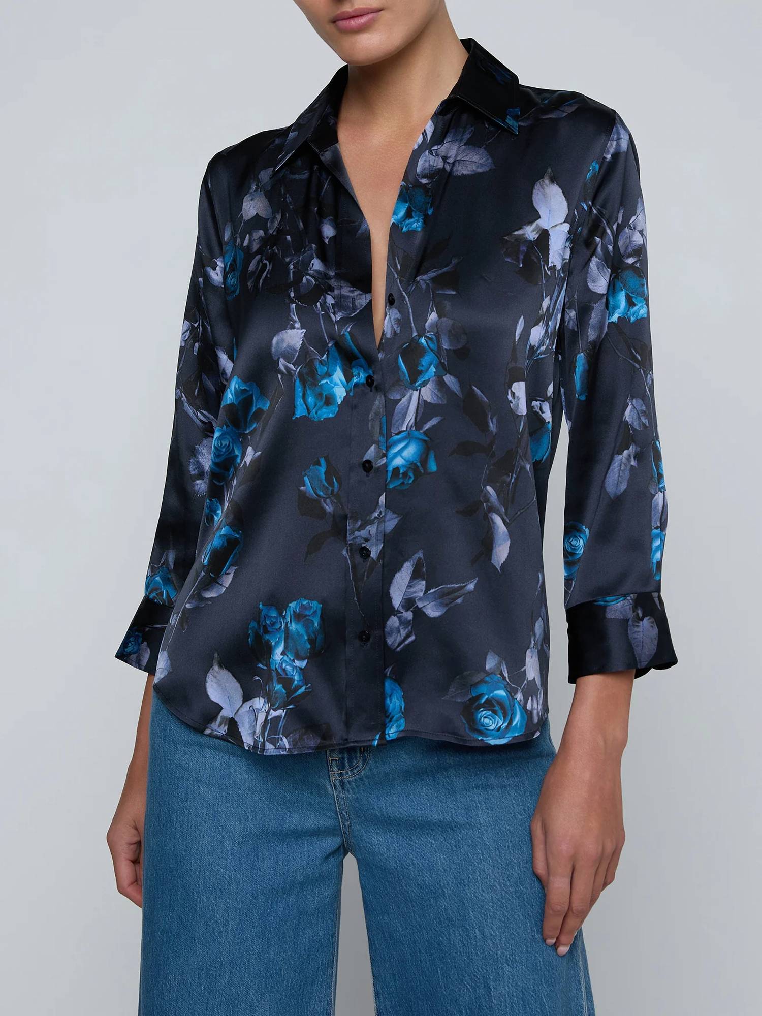 L'Agence - Dani Three Quarter Sleeve Blouse