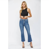 Mica Denim - High Rise Crop Flare Jeans