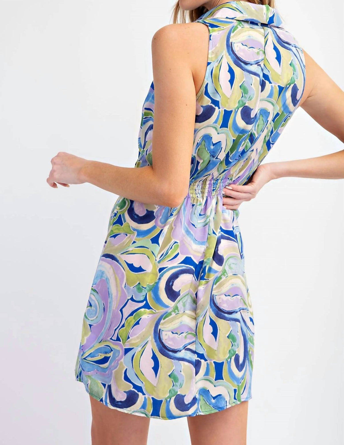 Easel - Marbled & Pretty Dress