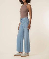 Kut From The Kloth - Meg High Rise Wide Leg Exposed Button Jeans