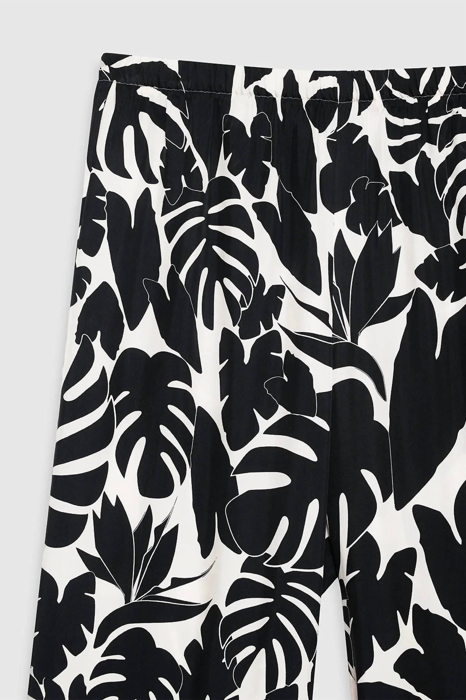 ANINE BING Elain Slim Wide Leg Pant in black bird of paradise - women's pants - view 4