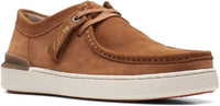 Clarks Men's Courtlite Wally Shoe in cognac suede - men's shoe - detail view