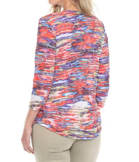 Carine - Radiant Lines Round Neck Top