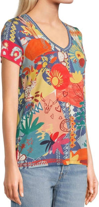Johnny Was - Janie Favorite Short Sleeve V-neck Tee - Plus