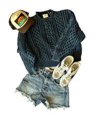 Denimist - Oversized Rolled Neck Sweater