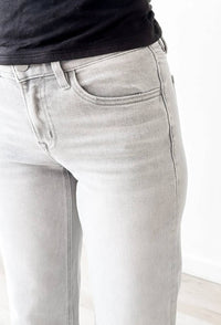 Flying Monkey - Mid Rise Cuffed Wide Leg Jeans