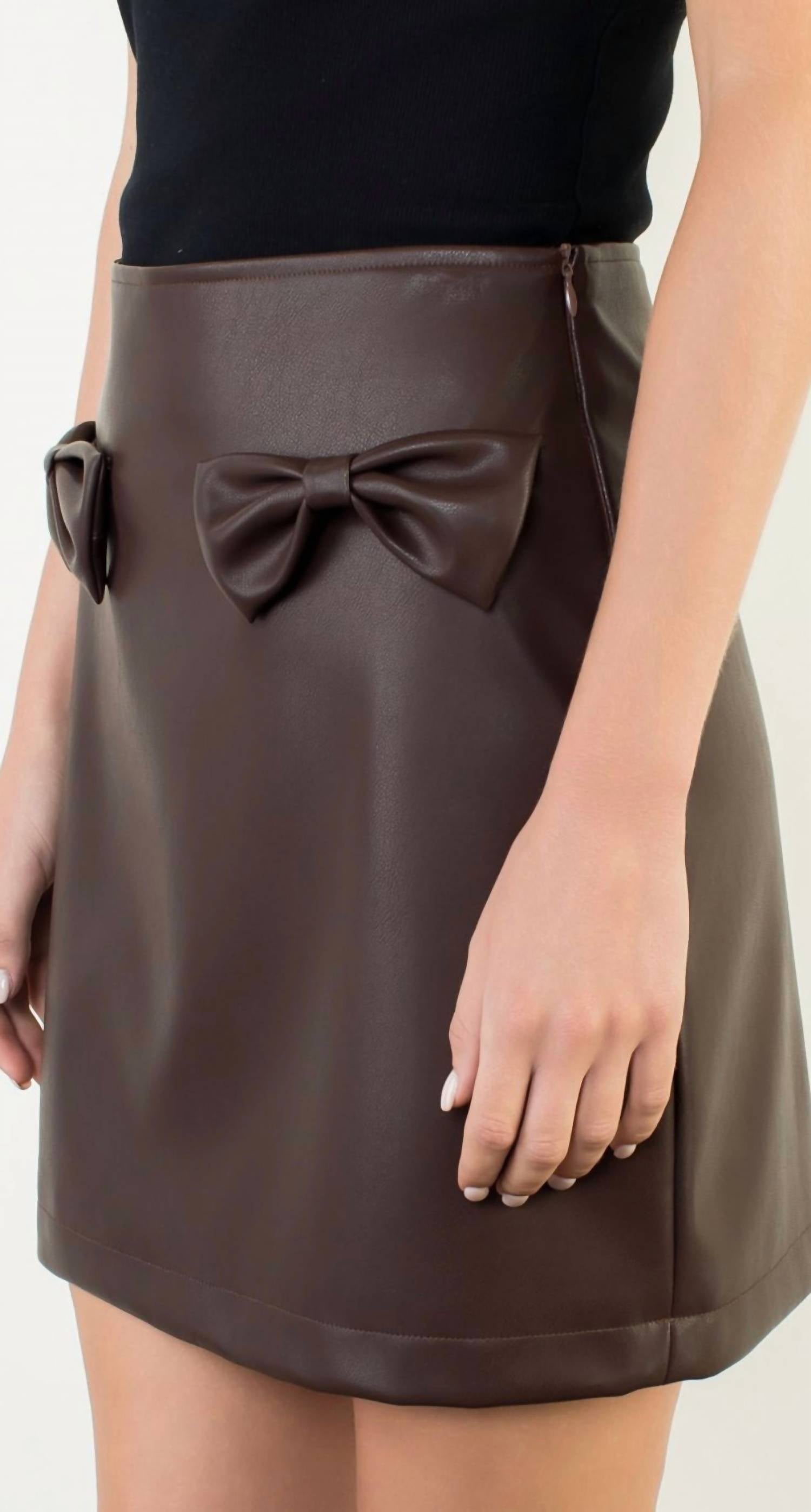 Thml - Leather Bow Skirt