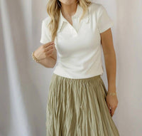 Elle Grey - Parker Scallop Polo Top