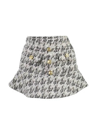 Flowers By Zoe - Girls Tweed Button Skirt