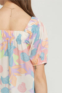 entro Floral Square Neck Blouse in multi - women's blouse - view 6