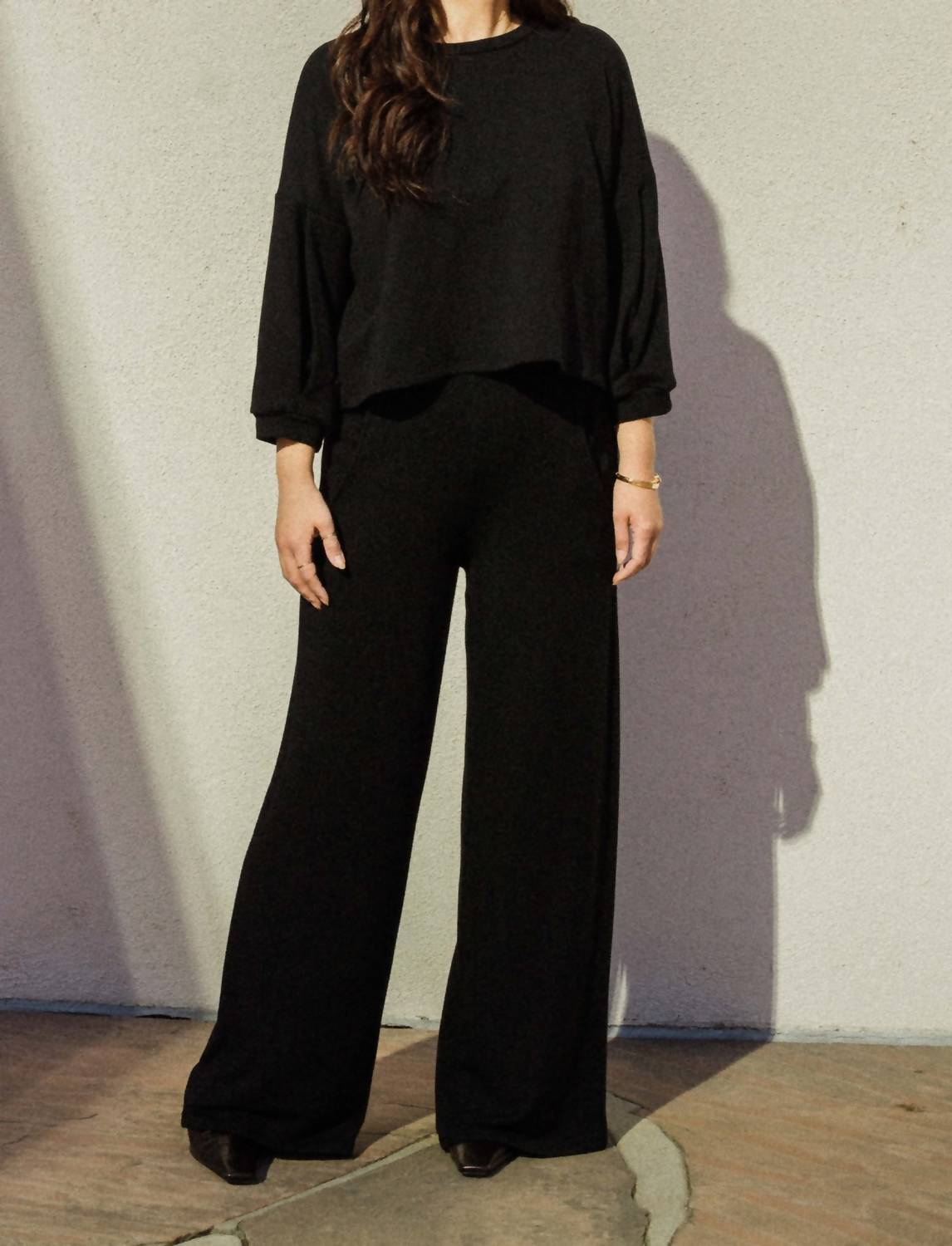 Corinne Collection Millie Top in black - women's blouse - alternate view