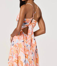Astr - Blythe Floral Plisse Midi Dress