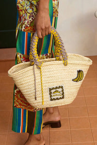 Alemais - Women's Mono Midi Macrame Basket Tote Bag