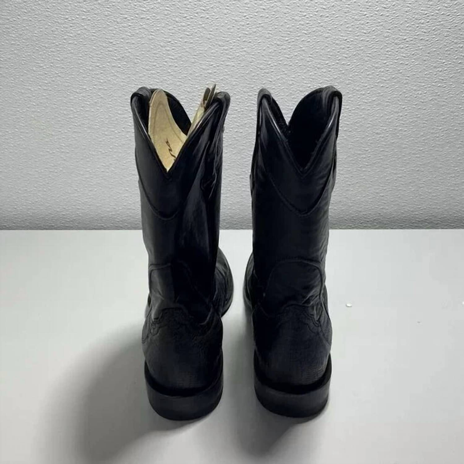 Allens Boots Men's Roper Lizard Western Cowboy Boots in black - men's boots - alternate view