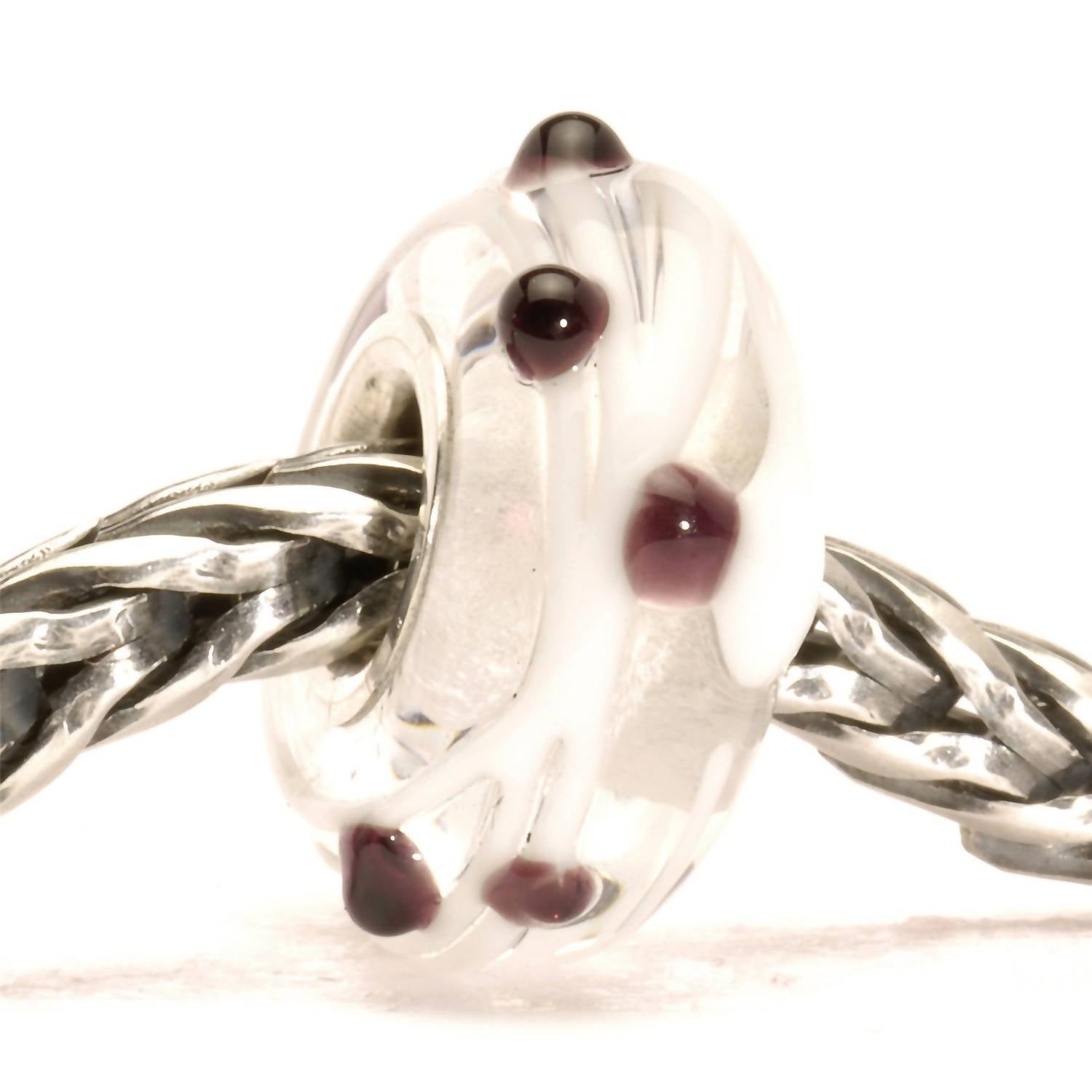 Trollbeads Women's Dot Glass Bead Charm in silver - women's accessory - detail view