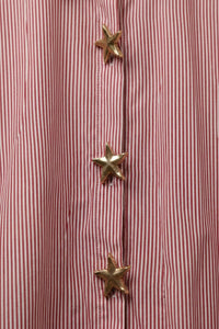 Q2 - Oversized Striped Poplin Blouse With Starfish Buttons