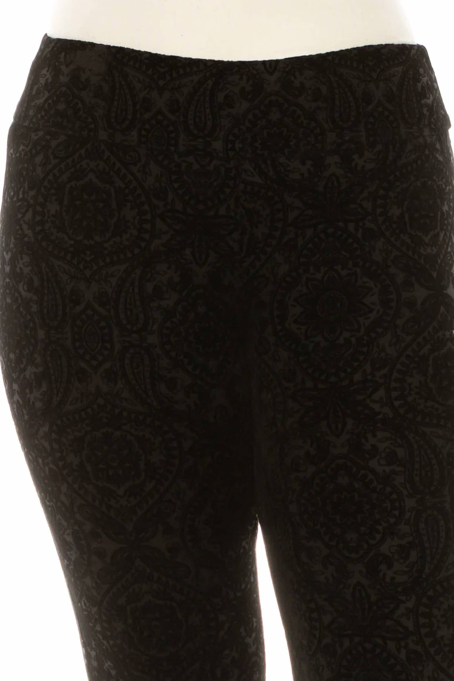 Zac & Rachel - Printed Velvet Ankle Pull-on Pants