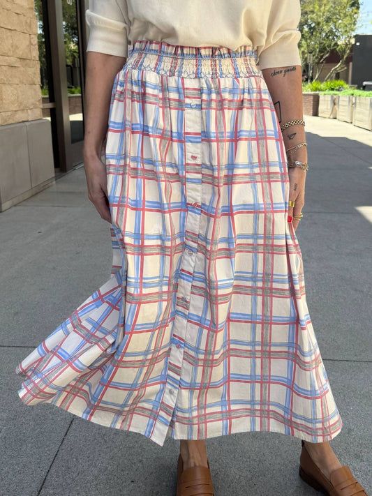Jacquie The Label - Gingham Maxi Skirt