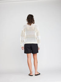 Self Contrast - Alanna Long Sleeve Fishnet Sweater