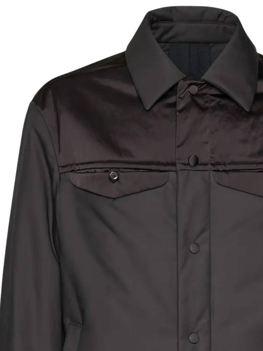 Salvatore Ferragamo - Men's Satin Panel Shirt Jacket