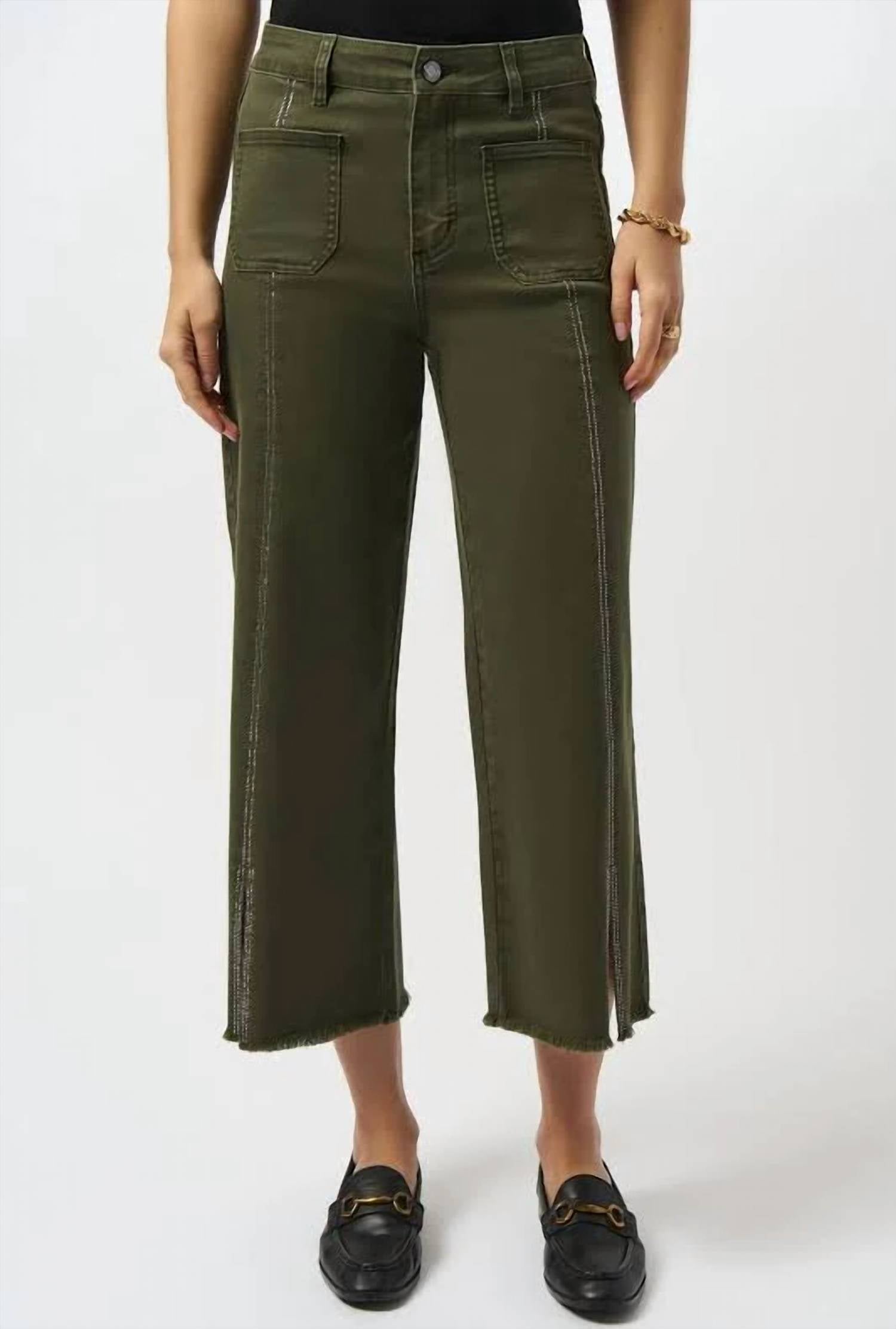 Joseph Ribkoff - Pockets Embellished Culotte Jeans