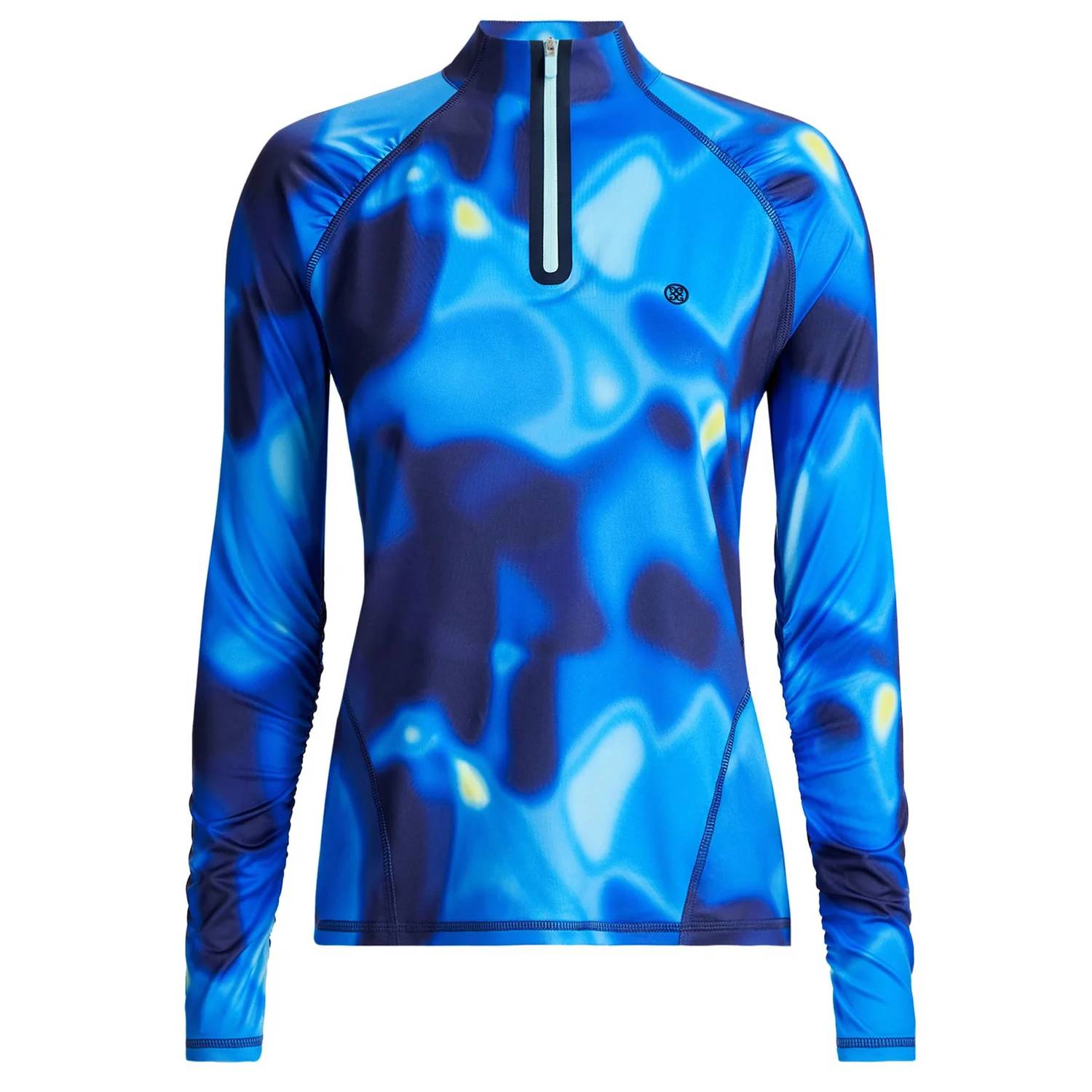 G/Fore - Printed Ruched Quarter Zip Pullover