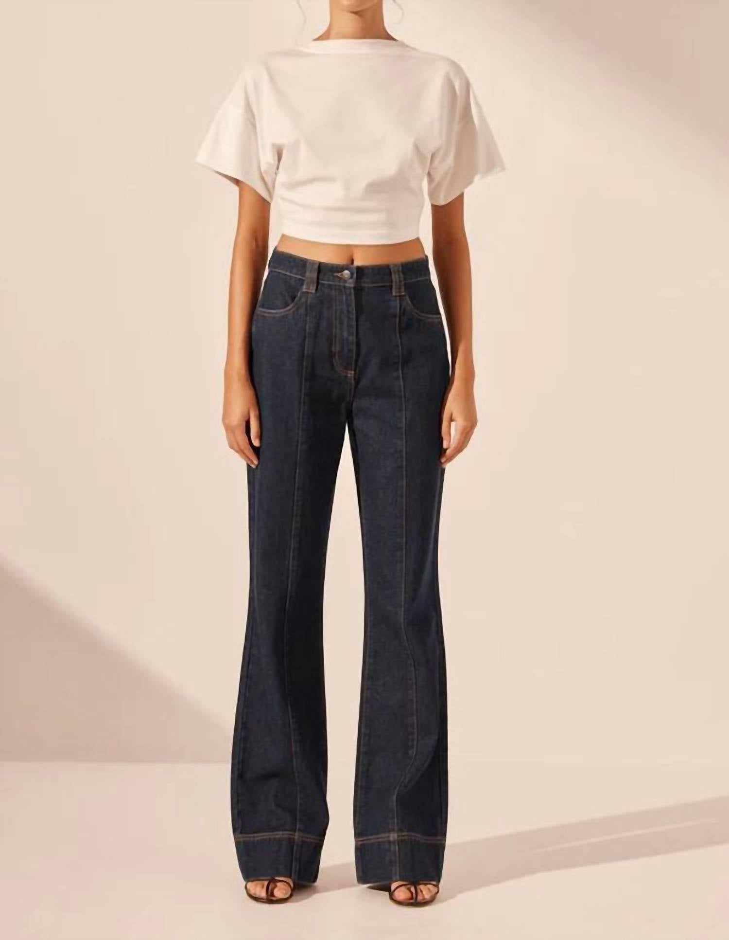Shona Joy - Rita Pintuck Straight Leg Jeans