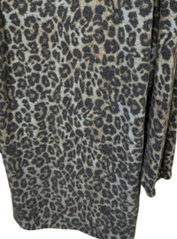 Carole Christian Women's Soft Fleece Long Sleeve Dress in cheetah - women's dress - alternate view