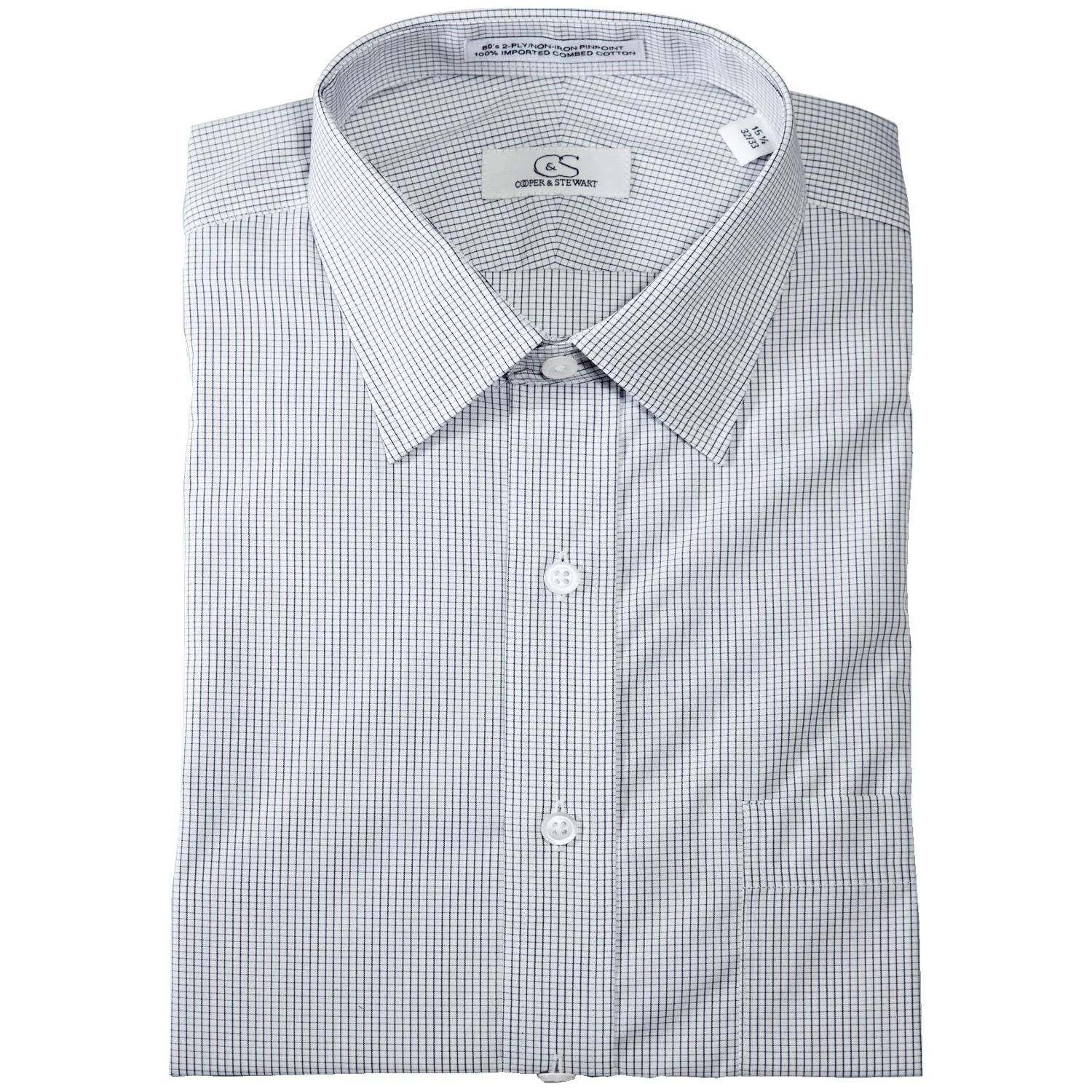 Cooper & Stewart - Men’s Dover Graph Check Cotton Dress Shirt