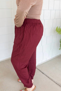ee:some Cozy And Comfy Pull-on Joggers - Plus in burgundy - women's pants - alternate view