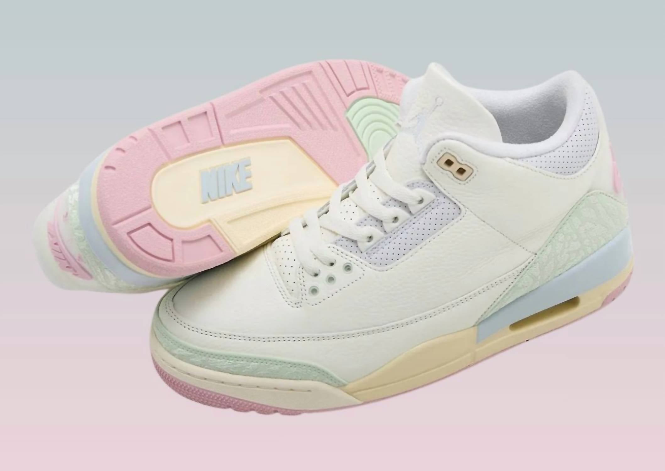 Nike - Air Jordan Retro 3 "Spring is in the Air" Sneakers