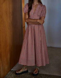 By Together - Gingham Print Button-down Dress