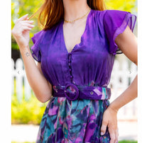 Rokoko - Watercolor Belted Maxi Dress