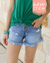Grace And Lace - Girlfriend Button Fly Shorts