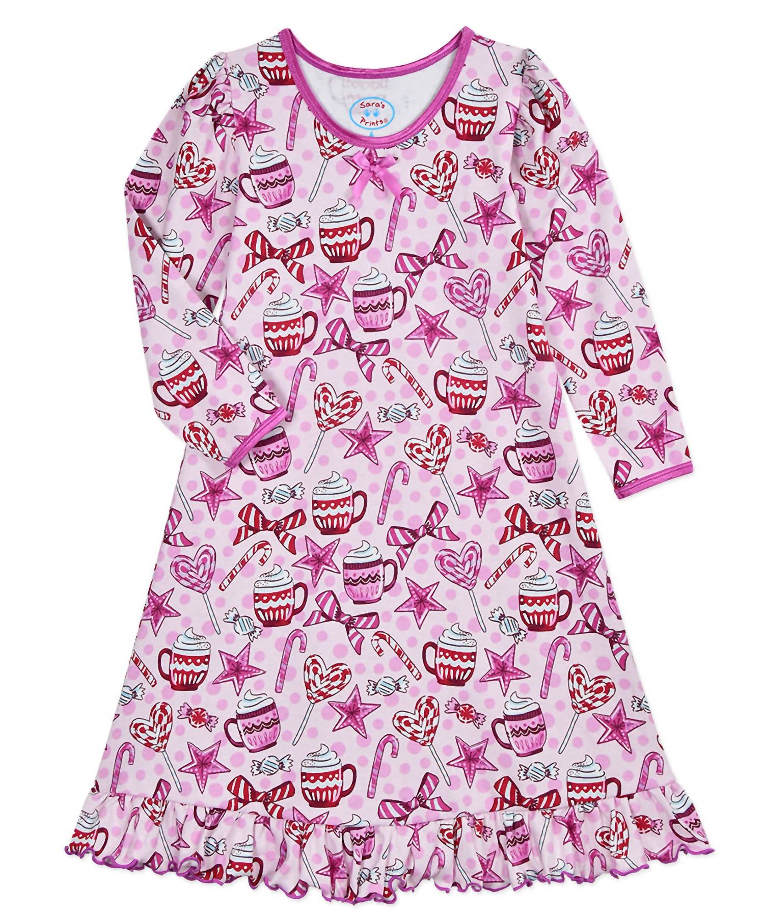 Sara'S Prints - Girl's Whirl And Twirl Night Gown