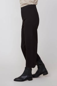 Renuar Pull On Soft Knit Crop Pant in black - women's pants - alternate view