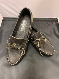 MINNETONKA Men's Round Toe Loafers Moccasin in black - men's loafer