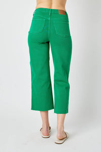 Judy Blue - High Waist Garment Dyed Wide Leg Pants