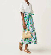 Lilly Pulitzer Sonaire Midi Shirtdress in starlight navy lydia the lion 1 - women's dress