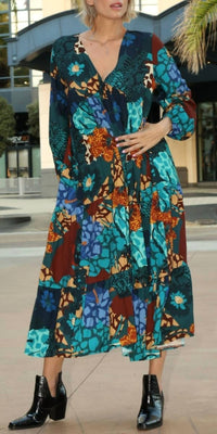 Gigi Moda - Carina V-neck Maxi Dress