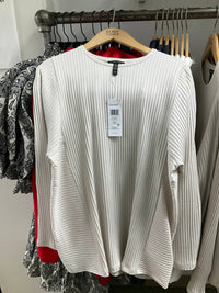 Eileen Fisher - Textured Stretch Rib Round Neck Long Sleeve Top