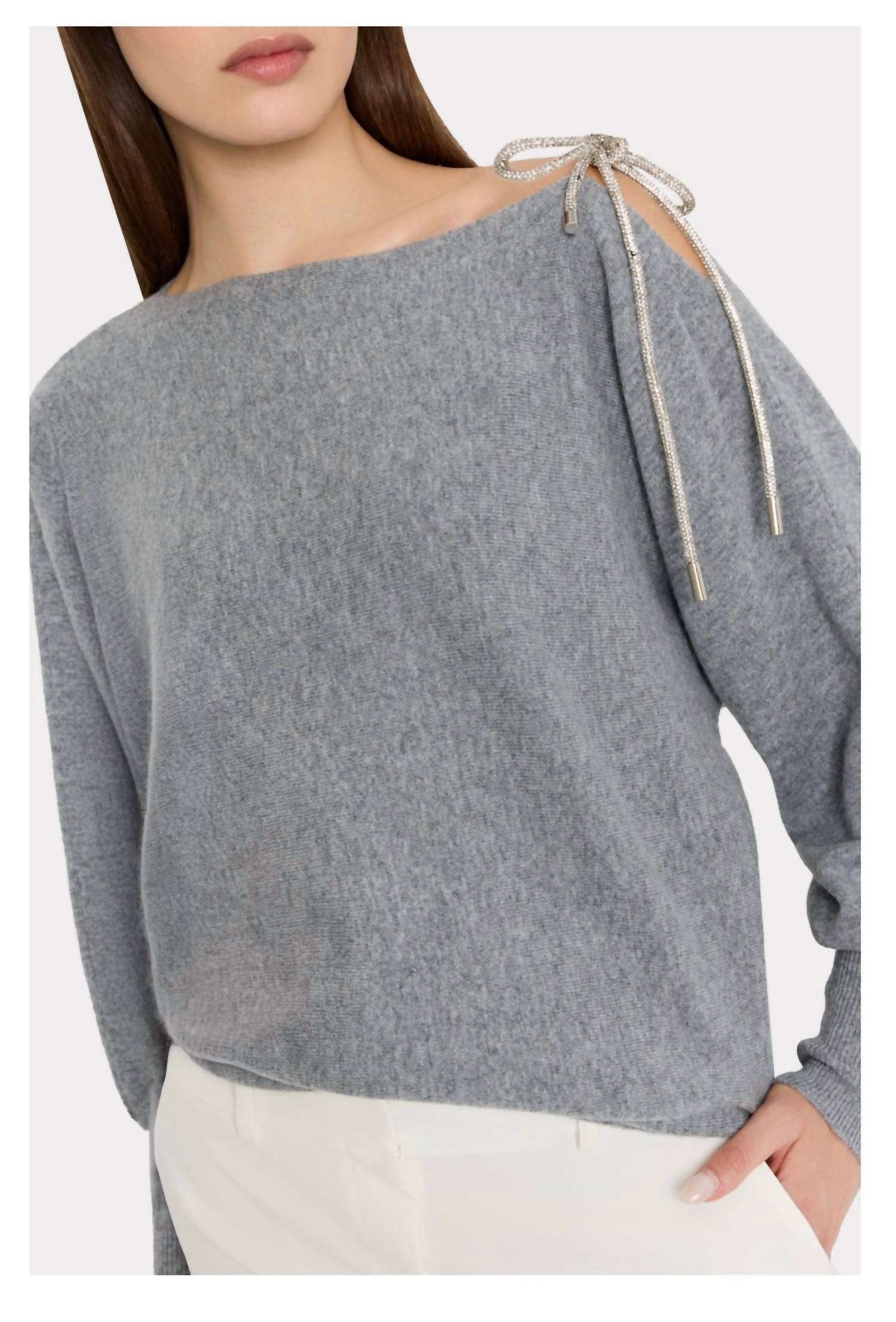 Milly - Women's Ida Crystal Tie Sweater