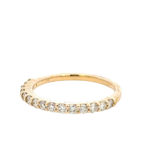 Aamiaa - 0.52 Carat Natural Diamond Half-eternity Band Ring - Size 6.5
