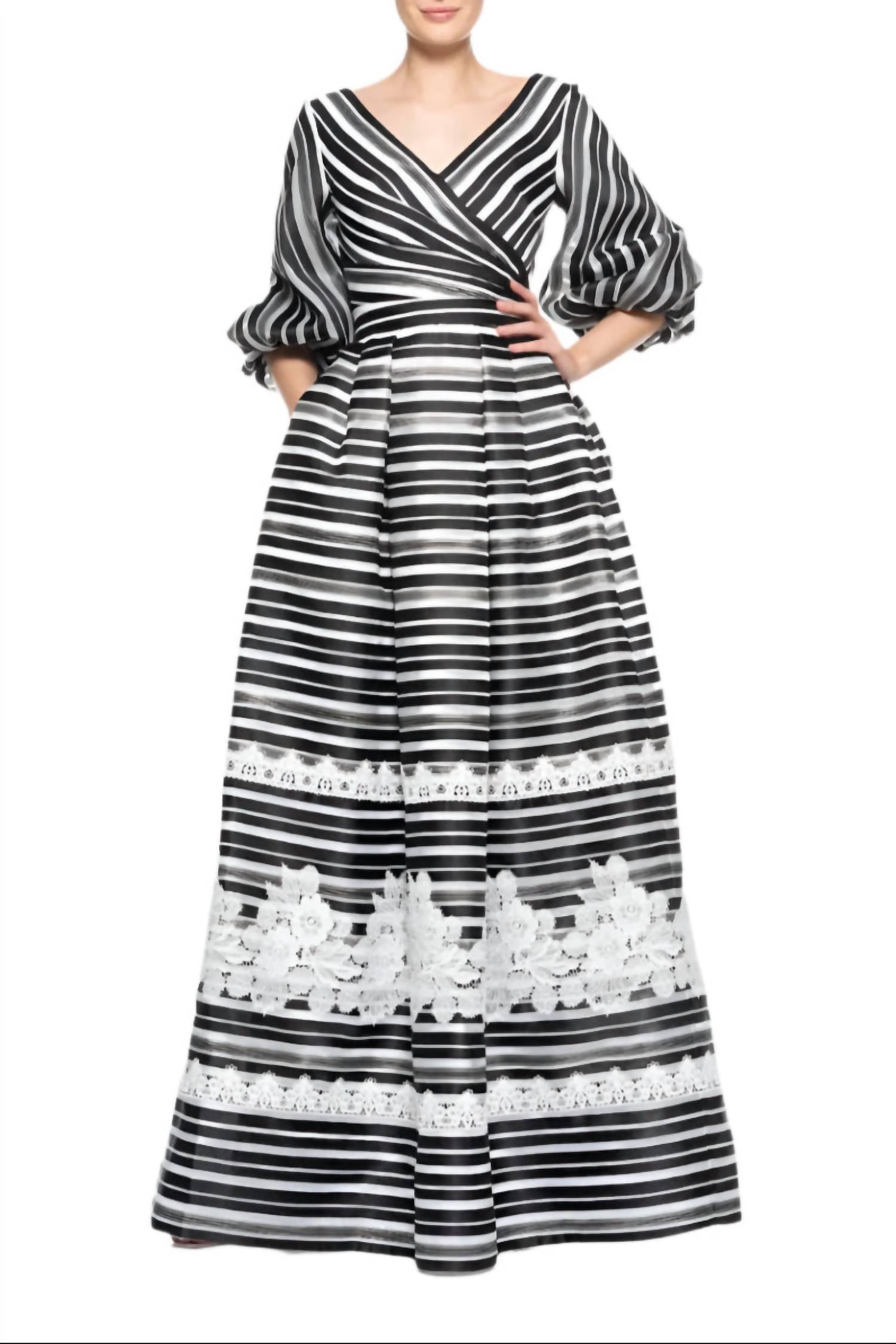 Theia - Women's Embellished Organza Gown
