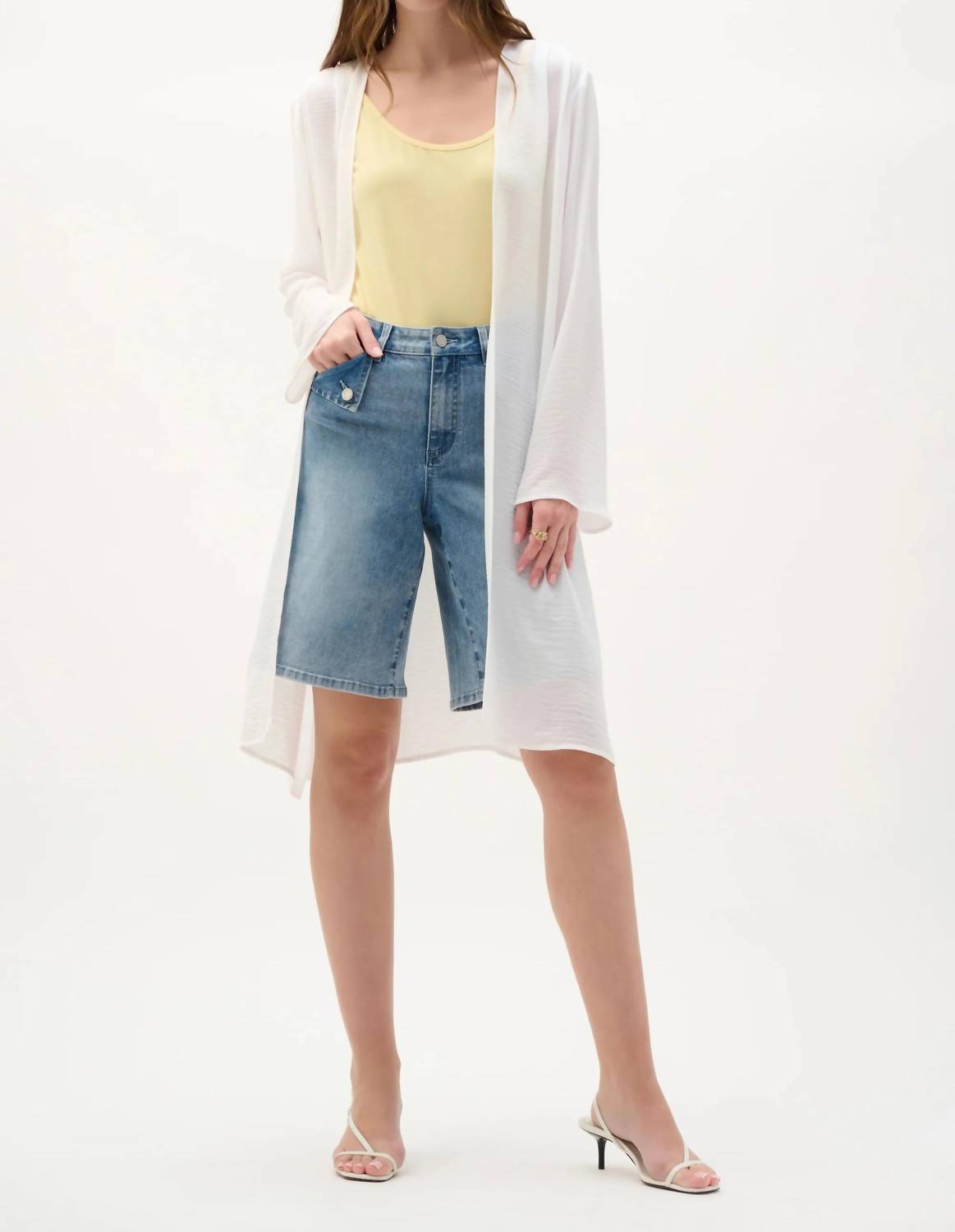 Joseph Ribkoff - Open Front Gauze Longline Cover-up