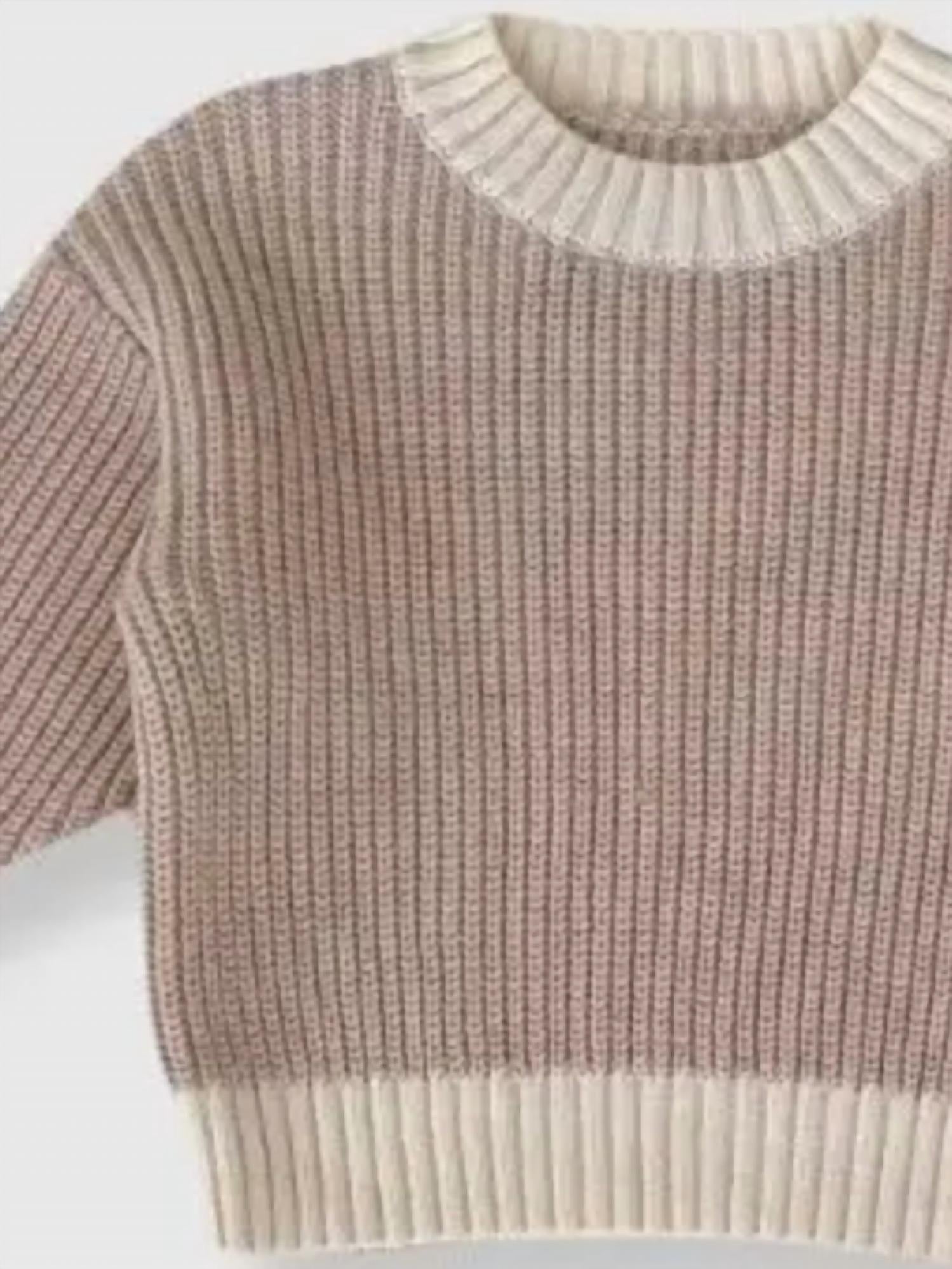 Bleu & Co. - Kids' Dinner Roll Knit Sweater Two-piece Set