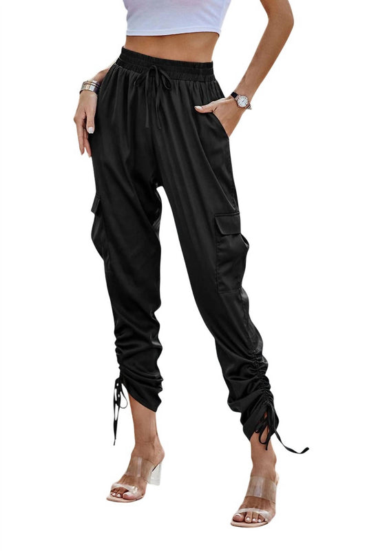 Love Kuza - Slim Satin Cargo Pants