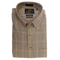 Viyella - Men's Mini District Houndstooth Check Cotton And Wool Blend Button-down Shirt