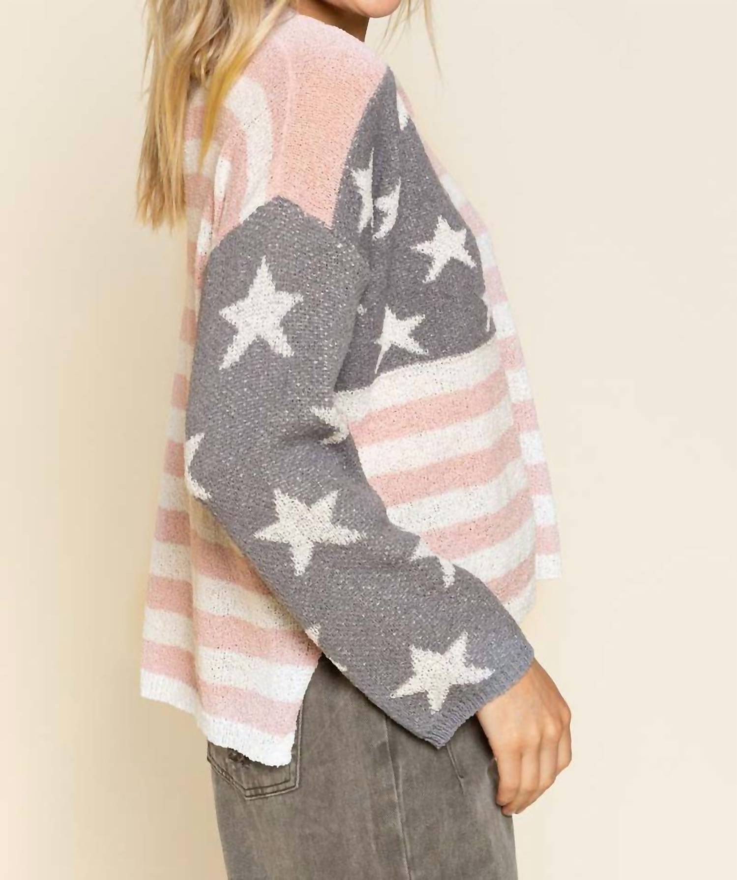 Pol - Americana Flag Sweater