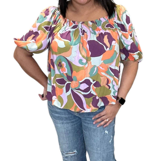 Easel - Seventies Floral Top